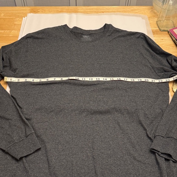 Jerzees large Men's gray/Black Long Sleeve Shirt - Picture 9 of 10